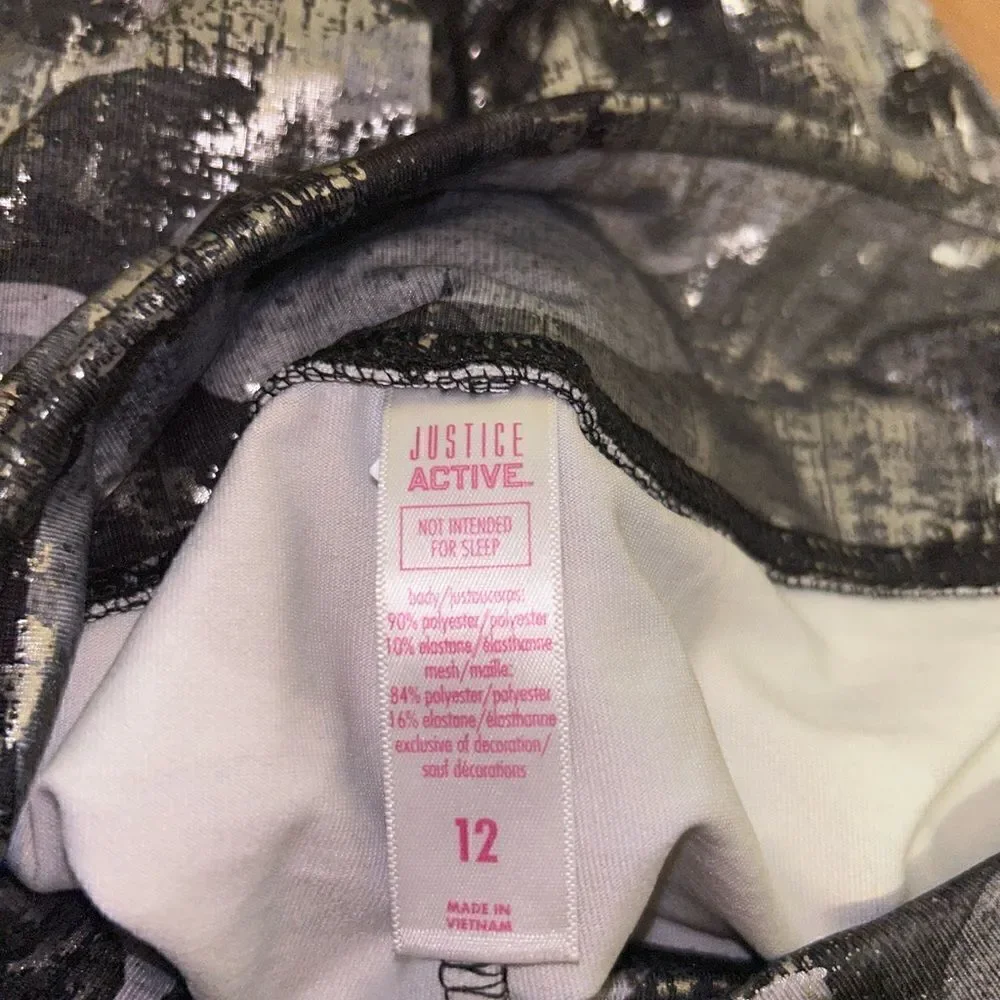 Justice athletic leggings size 12